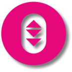 logo rose montrant le volet roulant motorisé disponible grace à une application pouvant ouvrir fermer et orienter  les lames