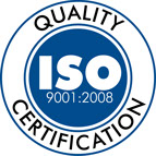 logo bleu et blanc Iso norme européenne certifiant la qualité du volet roulant à lames orientables rolltek