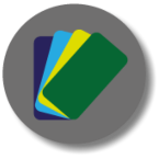 logo gris avec une palette de couleur marine bleu ciel jaune ainsi que vert montrant les disponibiltés de coloris pour les volets roulants alu