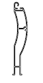 image noire et blanc du profil compensateur du volet roulant à lames orientables rolltek